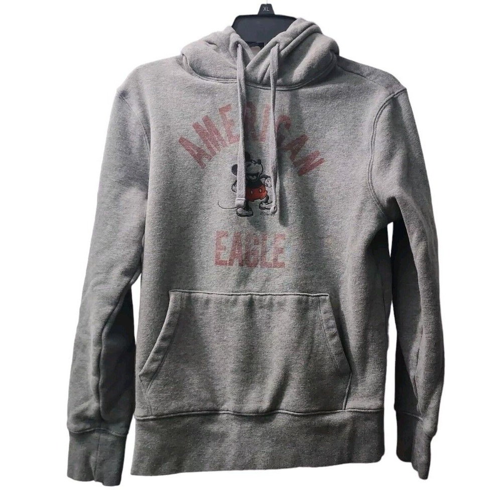 American‎ Eagle Mickey Mouse Hoodie Pullover Graphic Print Sweatshirt XS